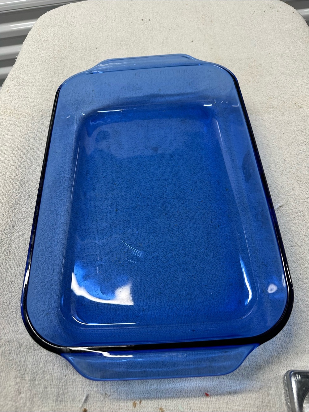 Anchor Ovenware 3 QT COBALT BLUE Casserole Dish Lasagna Baking Pan 9"x13"x2” EUC